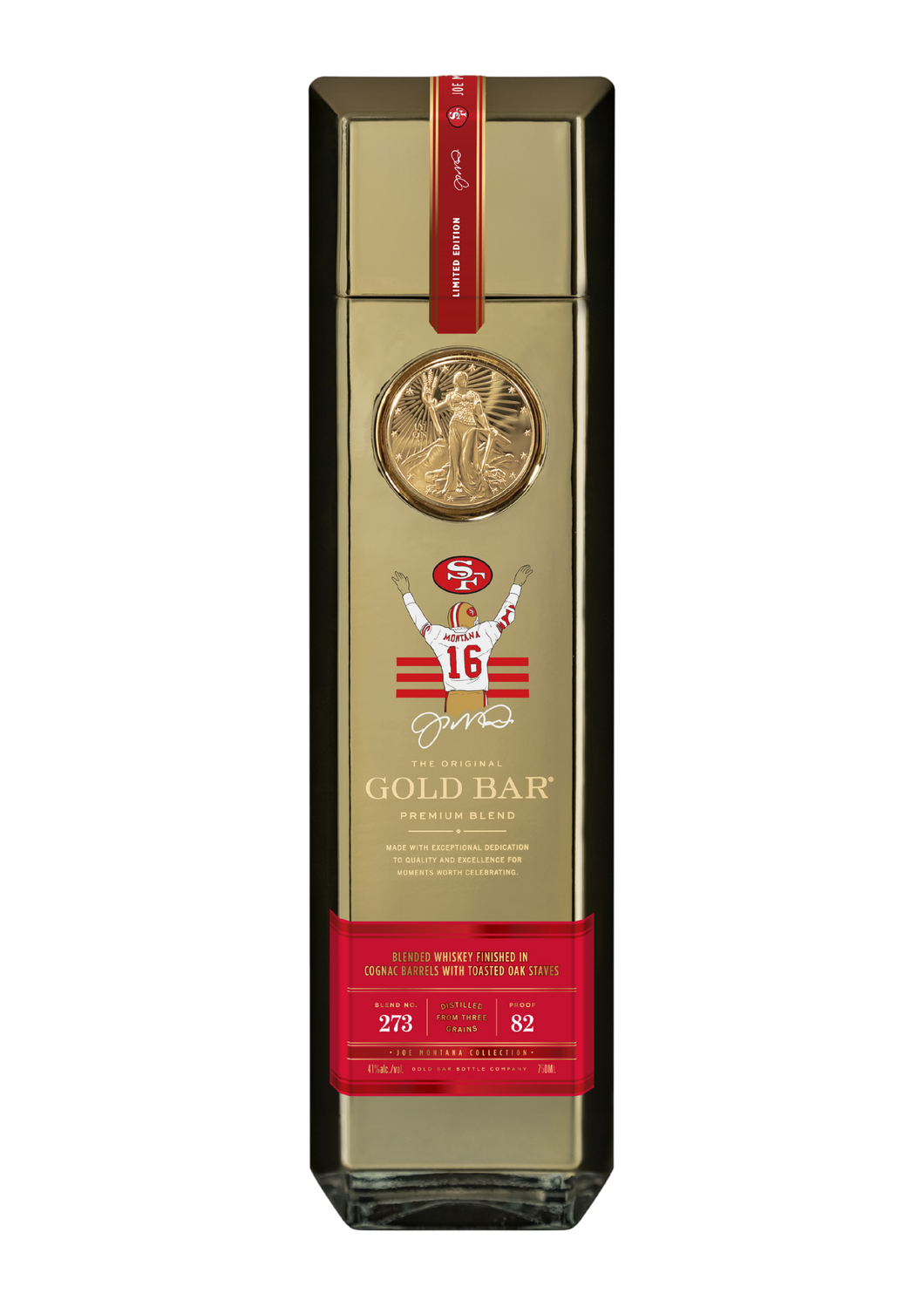 Gold Bar San Francisco 49ers Joe Montana Collection Premium Barrel Whiskey